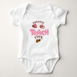 Mooiste leraar ooit Cute Donuts School Wandklok Romper