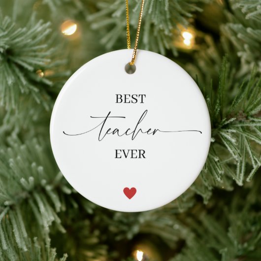 Mooiste leraar ooit ornament • Leerling naam & jaa (Boom)