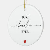 Mooiste leraar ooit ornament • Leerling naam & jaa (Links)