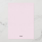 Mooiste Moeder Roze Folie Uitnodiging (Achterkant)