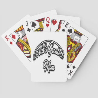 Mooiste Moeder van de Wereld Elegant Schuin Schrif Pokerkaarten