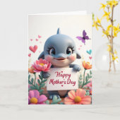 Mooiste Moederdag Knuffelkaart Kaart (Gele Bloem)