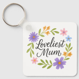 Mooiste Mum Floral Sleutelhanger