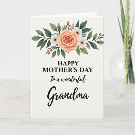 Mooiste Oma Dag Bloem Kaart (Voorkant)