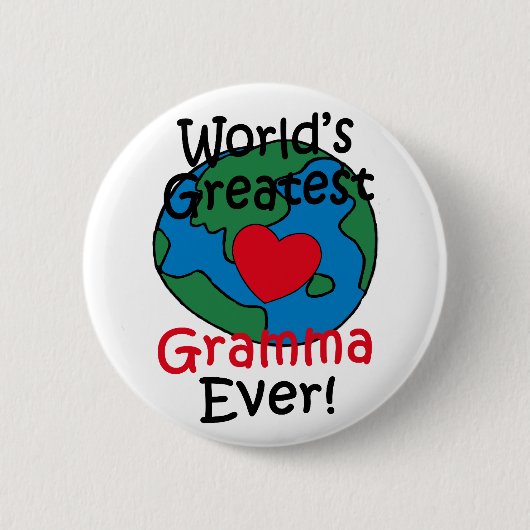 Mooiste Oma van de Wereld Hart Ronde Button 5,7 Cm (Voorkant)