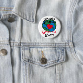 Mooiste Oma van de Wereld Hart Ronde Button 5,7 Cm (In situ)