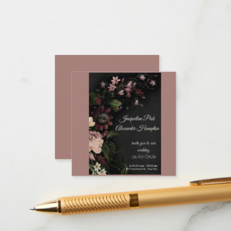 mooiste paarse trouwkaart informatiekaartje