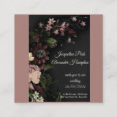 mooiste paarse trouwkaart informatiekaartje (Voorkant)