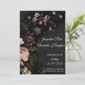 mooiste paarse trouwkaart kaart (Staand voorkant)