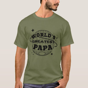 Mooiste papa ter wereld fijne Vaderdag cadeau T-shirt