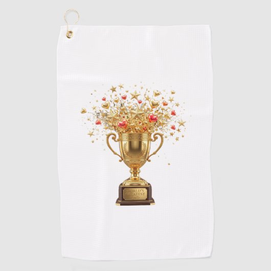 Mooiste papa van de wereld golfhanddoek (Voorkant)
