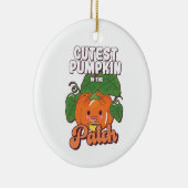 mooiste pompoen in de lap grond keramisch ornament (Rechts)