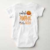 Mooiste Pompoen in de Patch, Eerste Halloween Herf Romper (Achterkant)