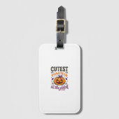 Mooiste Pompoen In De Patch Halloween Shirt Ontwer Bagagelabel (Voorkant (verticaal))