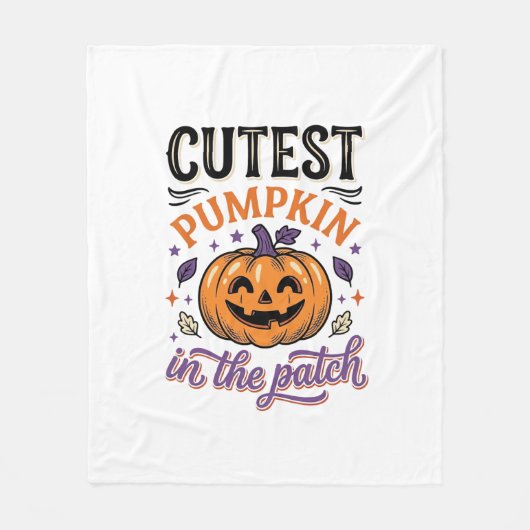 Mooiste Pompoen In De Patch Halloween Shirt Ontwer Fleece Deken (Voorkant)