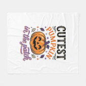 Mooiste Pompoen In De Patch Halloween Shirt Ontwer Fleece Deken (Voorkant (Horizontaal))