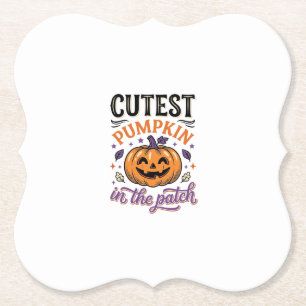 Mooiste Pompoen In De Patch Halloween Shirt Ontwer Kartonnen Onderzetters