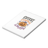 Mooiste Pompoen In De Patch Halloween Shirt Ontwer Notitieblok (Linkerzijde)