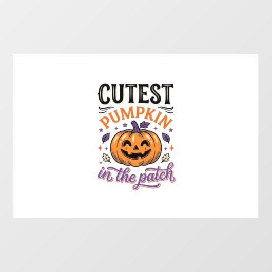 Mooiste Pompoen In De Patch Halloween Shirt Ontwer Raamsticker (Vel)