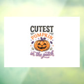 Mooiste Pompoen In De Patch Halloween Shirt Ontwer Raamsticker (Vel 3)