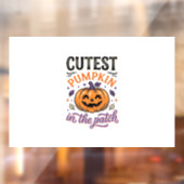 Mooiste Pompoen In De Patch Halloween Shirt Ontwer Raamsticker (Vel 2)