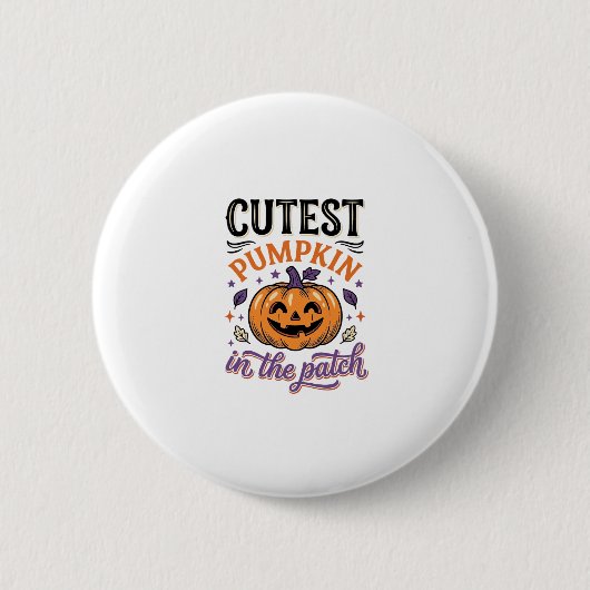 Mooiste Pompoen In De Patch Halloween Shirt Ontwer Ronde Button 5,7 Cm (Voorkant)