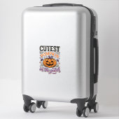 Mooiste Pompoen In De Patch Halloween Shirt Ontwer Sticker (Koffer)