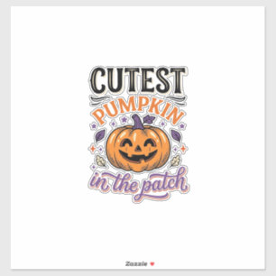 Mooiste Pompoen In De Patch Halloween Shirt Ontwer Sticker