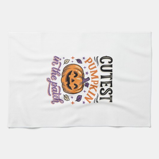 Mooiste Pompoen In De Patch Halloween Shirt Ontwer Theedoek (Horizontaal)