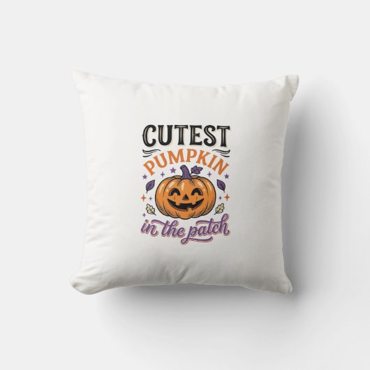 Mooiste Pompoen In De Patch Halloween T-shirt Ontw Kussen (Voorkant)