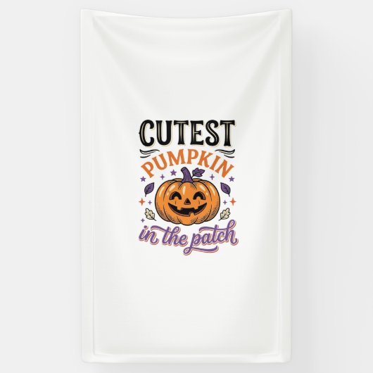 Mooiste Pompoen In De Patch Halloween T-shirt Ontw Spandoek (Verticaal)