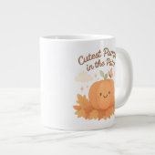 Mooiste Pompoen In De Patch Pastel Herfst Design Grote Koffiekop (Voorkant rechts)