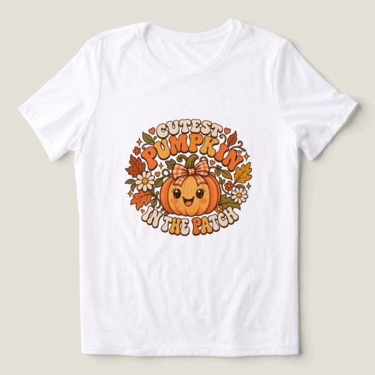 Mooiste Pompoen in de Patch Vrouwen Herfst T-Shirt (Design voorkant)