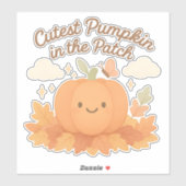 Mooiste Pompoen In Het Veld Mooie Herfst Halloween Sticker (Vel)