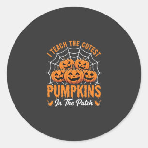 Mooiste Pompoenen In De Patch Leerkracht Halloween Ronde Sticker