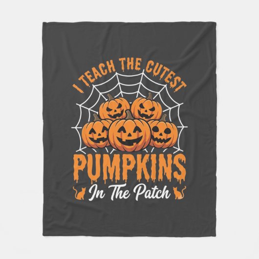 Mooiste Pompoenen In De Patch Leraar Halloween_1 Fleece Deken (Voorkant)