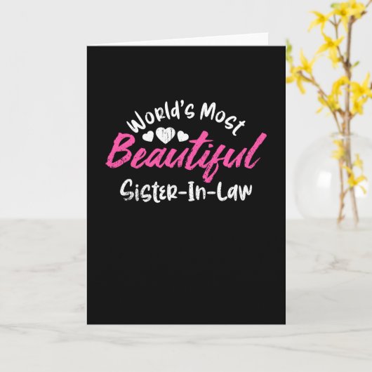 Mooiste schoonzus ter wereld kaart (Gele Bloem)