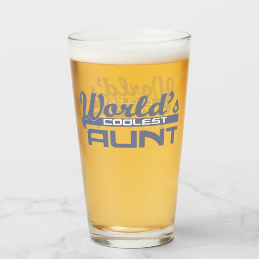 Mooiste Tante van de Wereld Glas (Voorkant gevuld)