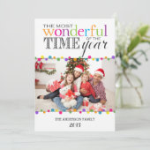 Mooiste tijd Bright Modern Holiday Kaart (Staand voorkant)