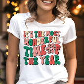 Mooiste Tijd Retro Kerstmis Tri-Blend Shirt