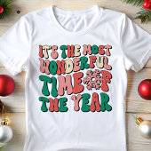Mooiste Tijd Retro Kerstmis Tri-Blend Shirt