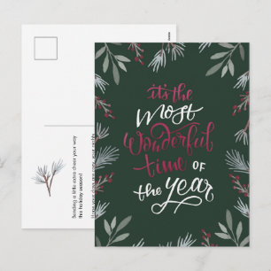 Mooiste Tijd Script Vakantie Kerstkaart Feestdagenkaart