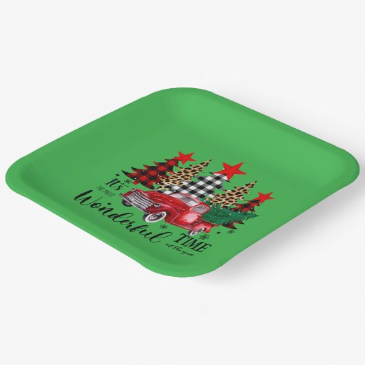 "Mooiste tijd" vakantie Papieren Bordje (Gebogen)