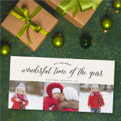 Mooiste Tijd Van Het Jaar Eenvoudig 3 Foto Feestdagenkaart