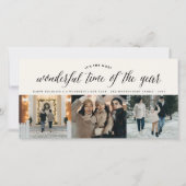 Mooiste Tijd Van Het Jaar Eenvoudig 3 Foto Feestdagenkaart (Voorkant)