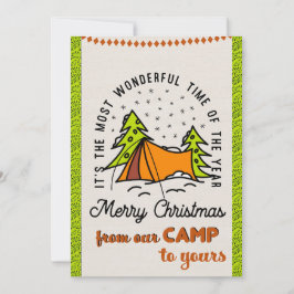 Mooiste Tijd van het Jaar Kampeerders Feestdagenkaart
