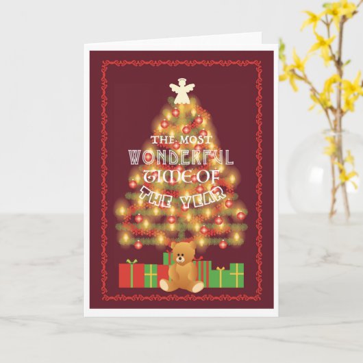 MOOISTE TIJD VAN HET JAAR Kerstkaart Kaart (Gele Bloem)