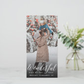 Mooiste tijd van het jaar moderne foto feestdagenkaart (Staand voorkant)