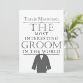 Mooiste uitnodiging voor vrijgezellenfeest bruideg (Staand voorkant)