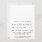 Mooiste uitnodiging voor vrijgezellenfeest bruideg (Achterkant)